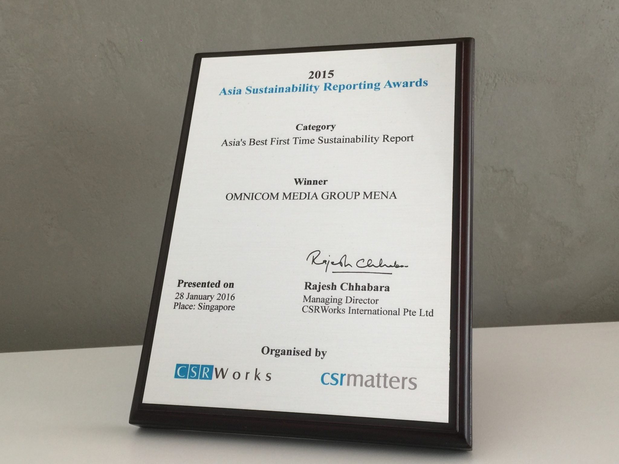 Omnicom Media group MENA wins at sustainability reporting awards